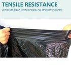 50pcs Heavy Duty Trash Bags 13 45 60 65 Gallon Large Garbage Rubbish Bags Black