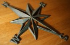 Compass Rose Nautical Ship Sailboat Cast Iron Rustic Patina Beach Home Decor New