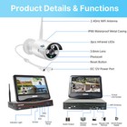 10ch 5mp Wired Wifi Security Camera Cctv System Kit Audio W 10   monitor Lot 1tb