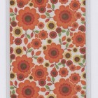 Cheerful Florals  Bookmark For Books  Laminated   Double Sided Print  Orange