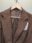 Vintage 70s Sears Nwt Corduroy Sport Coat Blazer Brown 40r