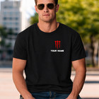 Monster Energy Crest Personalized T-shirt  Custom Name Black Unisex Tee