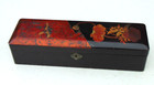 Fine Antique Japanese Gold Gilt  Makie Lacquer Fubako  fan glove Box Meiji Era