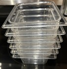 6 Each True Clear Food Pan 1 6 Size 4    Deep Nsf Commercial Prep Polycarbonate
