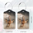 2pcs Luggage Tag For Suitcase Cute Suitcase Tag With Privacy Flap Running Horse