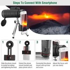 40x40 Hd Monocular Telescope   Phone Clip Tripod Day   Low Night Vision Outdoor