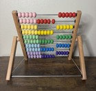 Wooden Counting Abacus Bead Frame Math Toy With Multicolor Beads Age 3-7