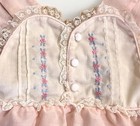 Vintage Toddle Tyke Baby Girl Bubble Romper 3 Mo Pink Sleeveless Lace Embroidery
