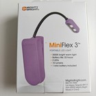 Mighty Bright Miniflex 3 Purple Portable Led Clip On Book Light Mb-42533 New