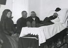 Larger Size  Man At Funeral  Post Mortem  Coffin  Traditional Costume   Vintage