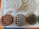 18 Piece Lot Vintage Metal And Glass Flower Frogs  Wire  Spike  Candle Holder