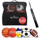 Complete Sports Balls W bag  Pump For Boys - Kickball  Volleyball  Soccer Bal   