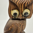 Vtg Cryptomeria Wood Handcrafted Owl Mcm