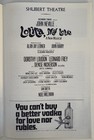 Lolita  My Love - Boston Tryout Broadway-bound Flop Musical Playbill Excellent