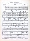 Our Children Sheet Music All American Ray Bolger Broadway Musical Flop 1962