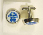 Pabst Cuff Links   Pabst Blue Ribbon Beer Logo Cufflinks   Pabst Beer Cuffs