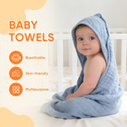 Muslin Baby Towels 100  Cotton    super Soft Muslin Baby Bath Towel - 32 X 32 Inch