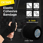 12 Rolls Self Adhesive Bandage Wrap  Cohesive Elastic Athletic Tape