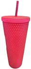 Nwt Starbucks Venti Studded Hot Pink Matte Tumbler Le Summer 2021 Chipped Lid