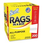 Scott 75260ct 12  X 9  Pop-up Rags In A Box - White  1600 carton  New