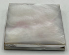 Vintage Abolone Mother Of Pearl Powder Compact 3  X 2 1 2 