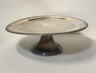 Vintage Silver Plated Pedestal Round Cake Stand Wm Rogers Silverplated  842