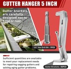 50-pack Hidden Gutter Hangers 5 Inch K Style - Gutter Brackets And Screws Hea   