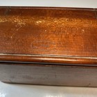 Antique Singer Sewing Machine 2 19 1889 Oak Puzzle    style    Box Metal Clasp