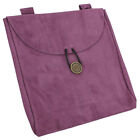 Hint Of Royalty Purple Belt Pouch   Medieval Suede Leather Renaissance Style Bag