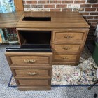 Sewing Machine Cabinet Mid Century Modern Built In Chair