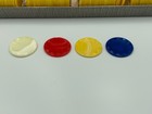 Vtg Crisloid Bakelite 400 Poker Chips Marbled Red  Cream  Butterscotch  Blue
