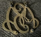Vtg Virginia Metalcrafters Brass George Washington Cypher Trivet Williamsburg