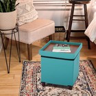 Storage Ottoman  Living Room Ottoman With Legs Small Ottoman  light Green 