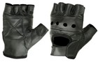 Men s Leather Fingerless Motorcycle Biker Gloves - Driving Riding Hunting Gloves