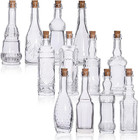 Potion Bottles With Cork 12 Pack Small Clear Vintage Decorative