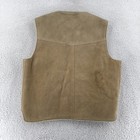Vintage Fieldmaster Vest Fits Small  tag L  Tan Suede Sherpa Lined Western