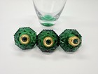 Vtg Glass Perfume Bottles Lot Of 4 Decanter Green Gold Clear Glass Art Deco