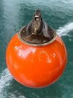 Vintage Mcm Orange Orb Acrylic Table Lighter
