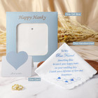 Embroidered Wedding Handkerchiefs  Something Blue Handkerchief Wedding Gift For