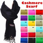 Winter Warm Plain Solid 100  Cashmere Wool Wrap Scarf Scotland Made Scarves Lot
