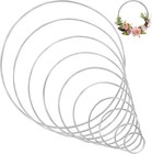 Metal Craft Hoops Dream Catcher Rings Steel Macrame Rings Floral Hoops For Ma   