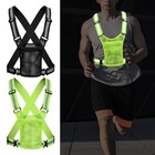 Reflective Vest Unisex Adjustable Safety Reflective Running Gear High Visibility
