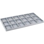 5 18 Slot Gray Flocked Tray Insert Jewelry Display 14 1 8  X 7 5 8 