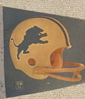 Vintage 1970 s Detroit Lions Helmet Pennant Nfl Football - Rare W  Tassels