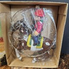 Vintage Tin Cowboy On Horse With Whip Wind Up Toy With Original Box