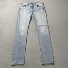 Levis 501 Jeans Mens 32x34 Blue Denim Faded Straight American Button Fly Adult