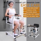 Patient Lift Transfer Chair Bathroom Wheelchair W 180   Split Seat And Potty Upuo