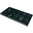 Glass Top Pocket Watch Black Display 20 Slot Tray Case
