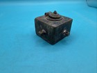 Original 1800 s Old Vintage Antique Brass Square Shape Rare Ink Pot  Collectible