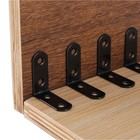 Black L-shaped Bracket Corner Brace Stainless Steel 90   Right Angle W  Screw Lot